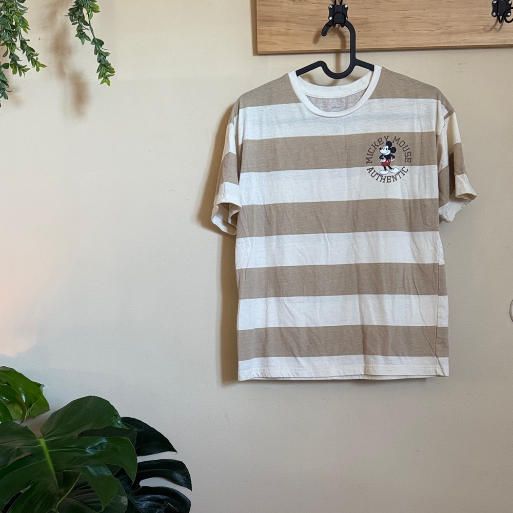 Disney Tan and White Striped Kids Tee